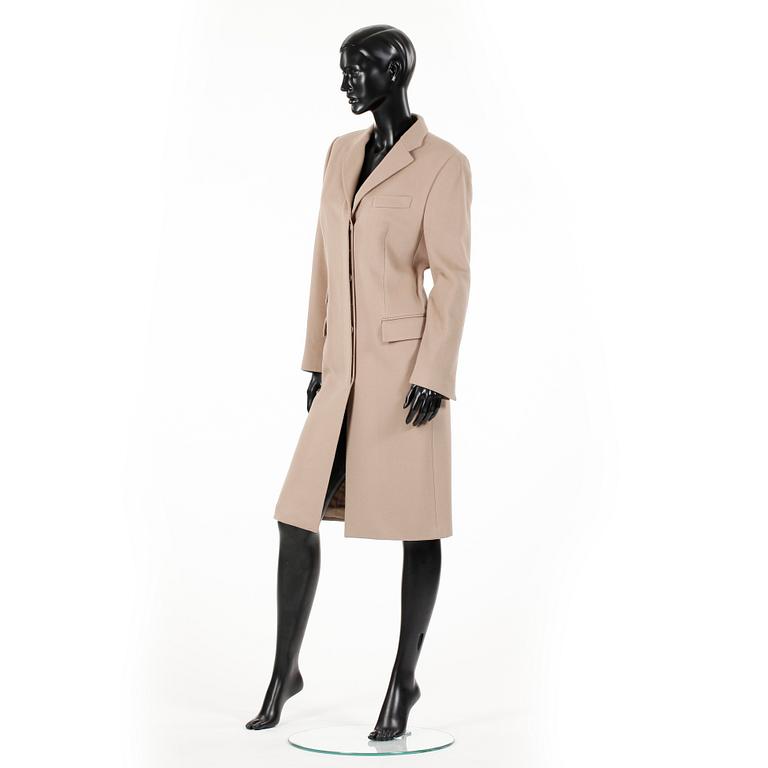 GUCCI, a beige wool and cashmere coat.