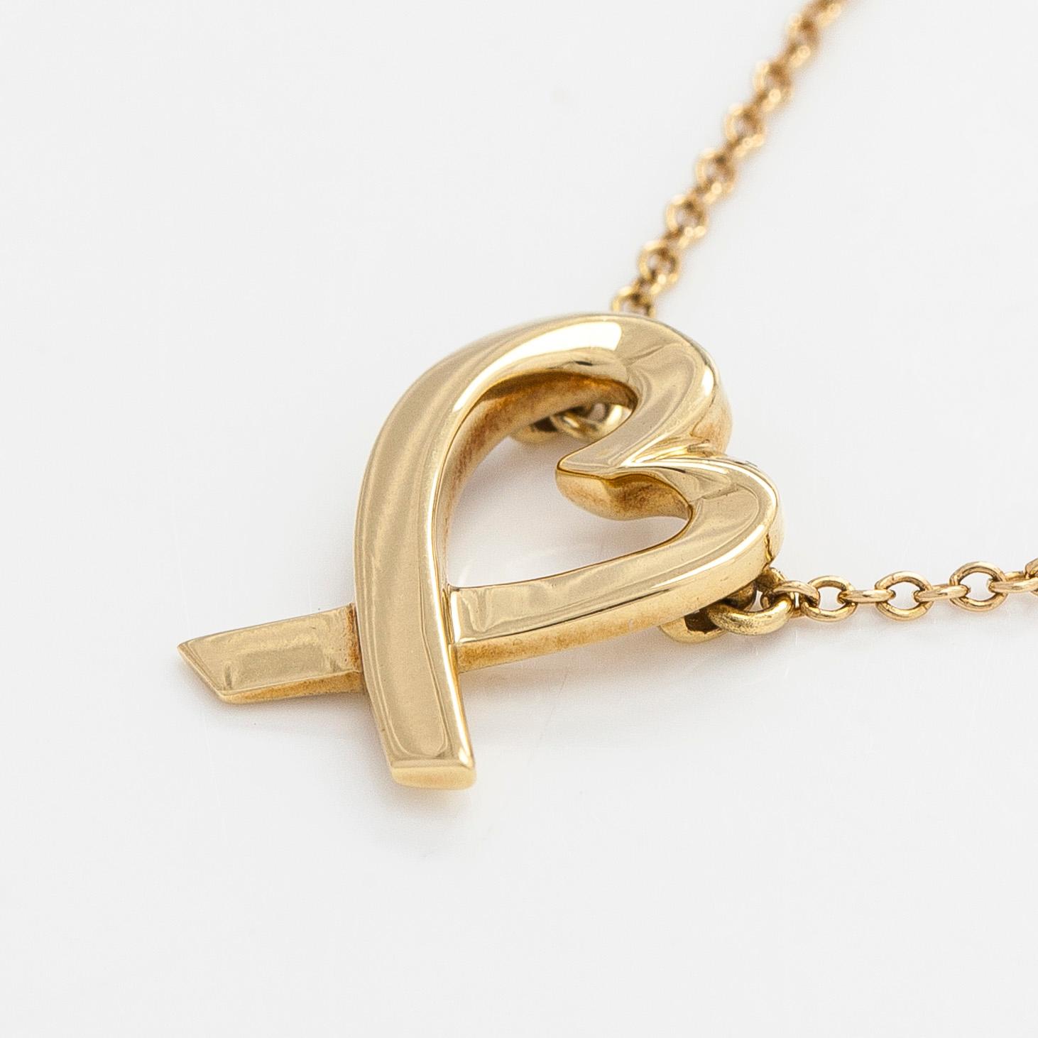 Tiffany & Co, Paloma Picasso, kaulakoru, "Loving Heart", 18K kultaa.