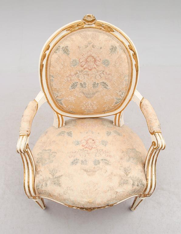 KARMSTOL, gustaviansk, 1700-talets slut.