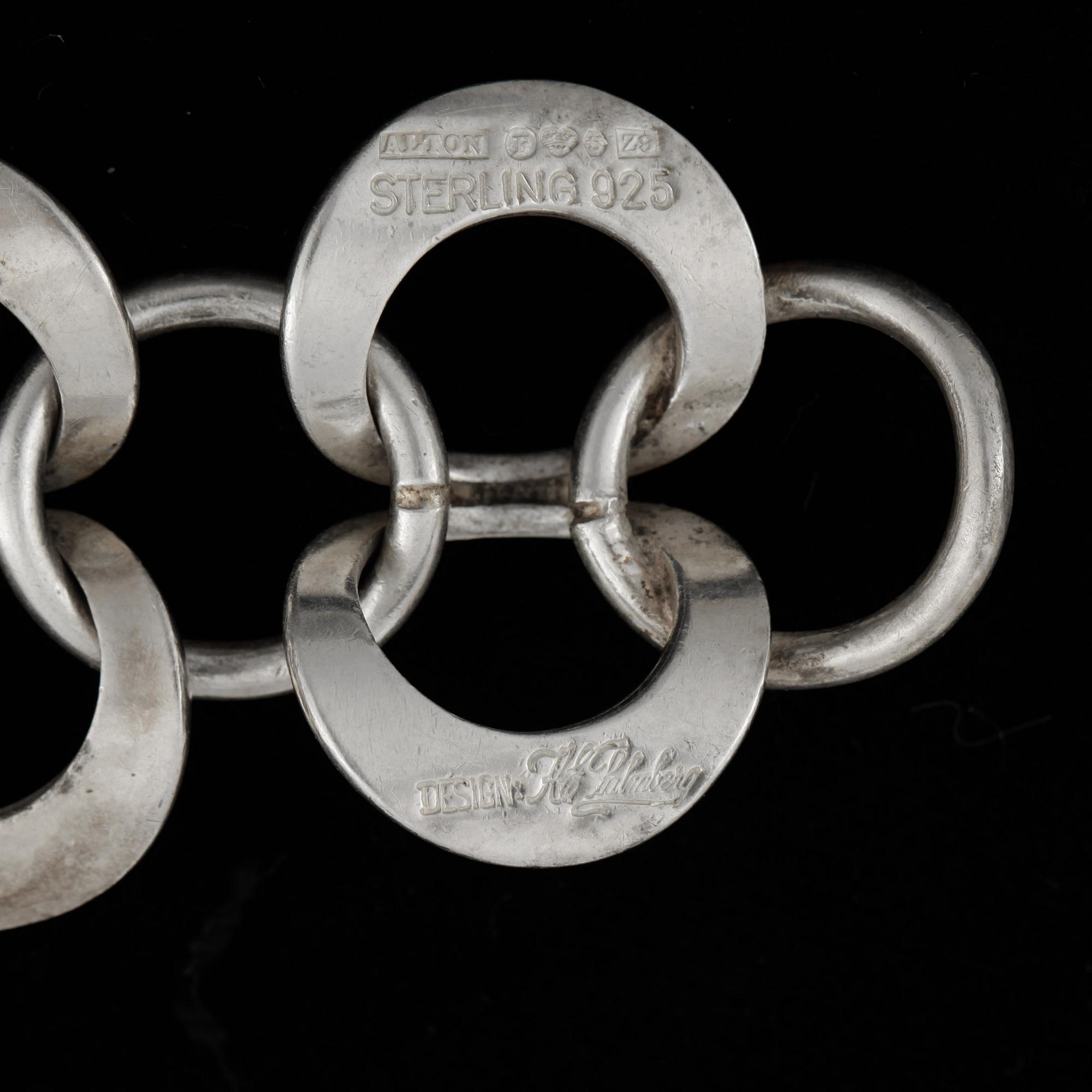 ARMBAND, silver, Alton, Falköping 1974. Vikt ca 75 gram.