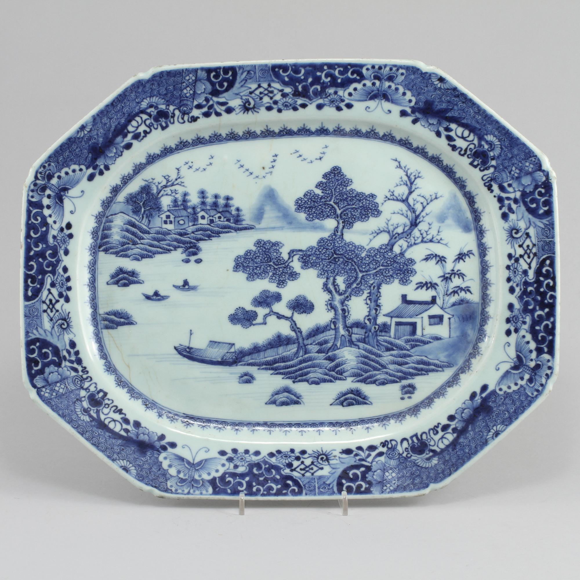 STEKFAT, porslin, Kina, 1700-tal.