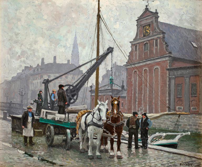 Paul Fischer, "Ved Holmens Kirke".