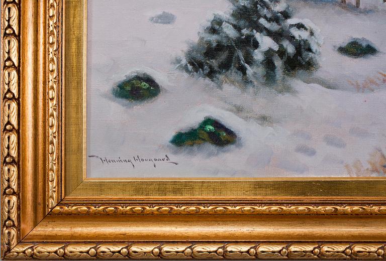HENNING HOUGAARD, olja på duk. Sign.