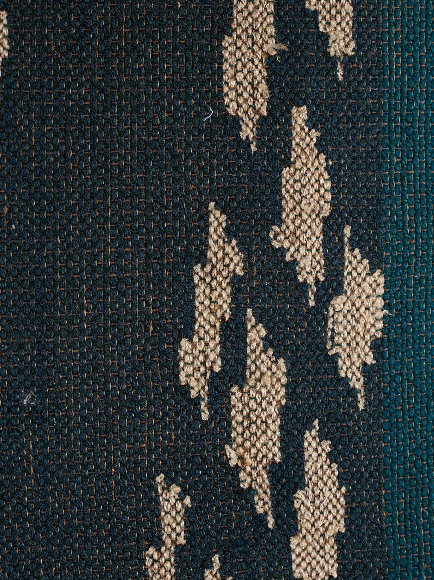 Lillian Holm, vävd tapet, slätväv, ca 180,5 x 82 cm, signerad LH. Med ram ca 182x79 cm.