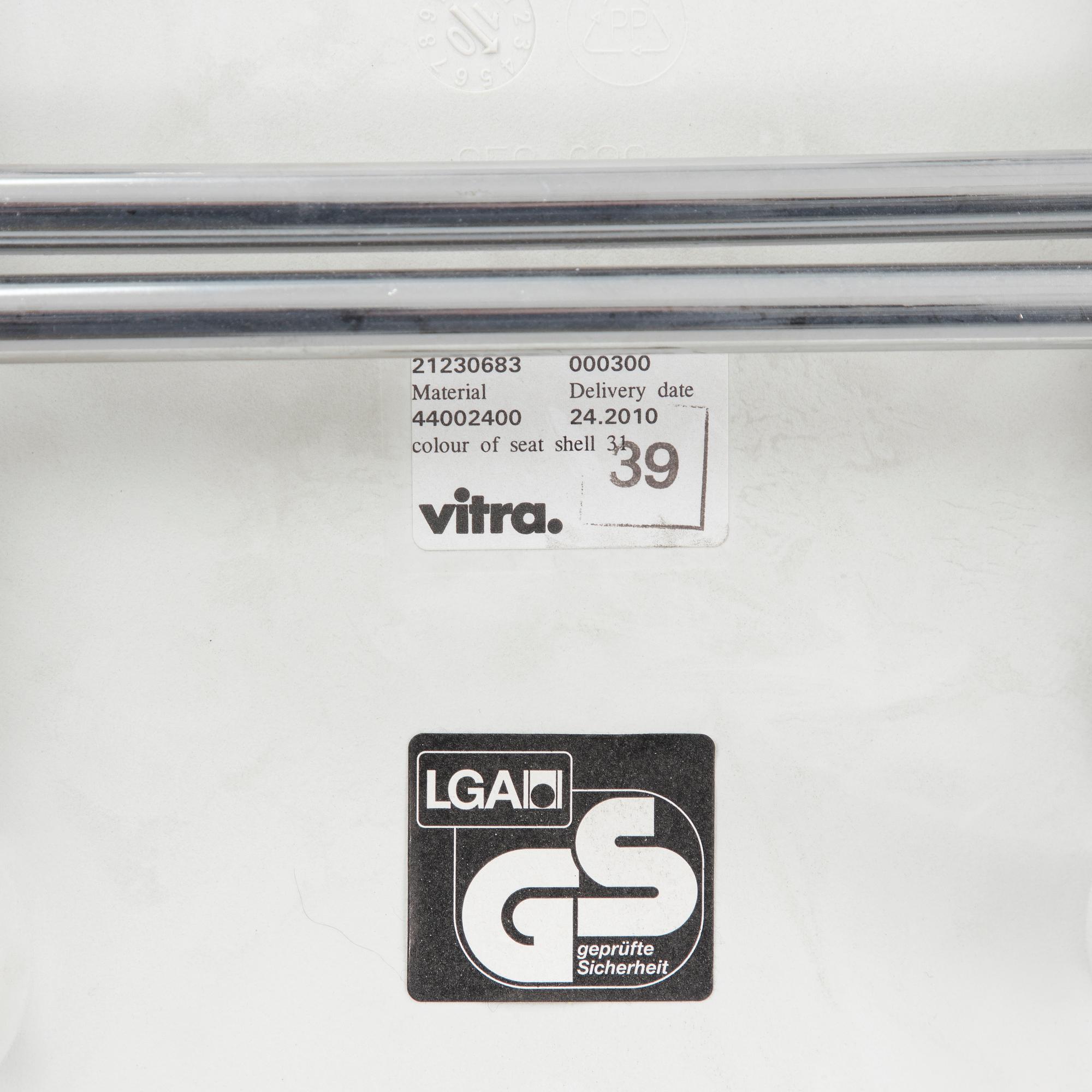 Charles & Ray Eames, stolar, 6 st, "DSX Plastic Chair", Vitra.