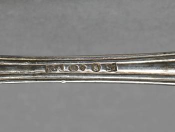 RESEBESTICK I ETUI, 4 delar, silver, Karl Andersson Stockholm 1920. Vikt 145 gram.