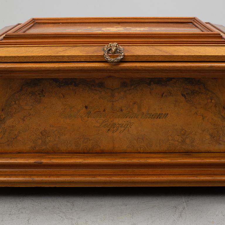 A German Symphonion music box, Jul. Heinr. Zimmermann, Leipzig, late 19th Century.