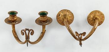 SPEGELLAMPETTER, ett par, 1800-tal.