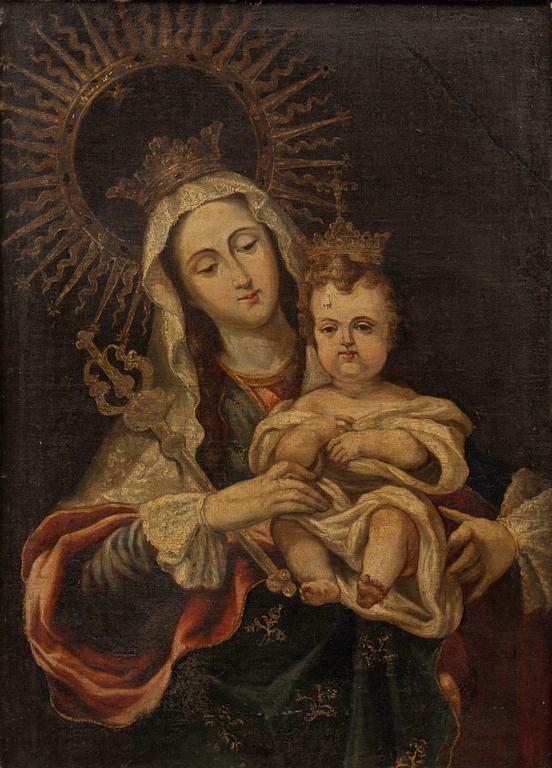 Spanish school, 16th/17th century, The Madonna and Child.