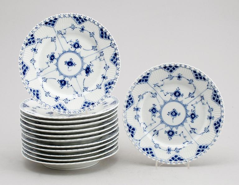 ENTRÉTALLRIKAR, 13 st, porslin, Royal Copenhagen.