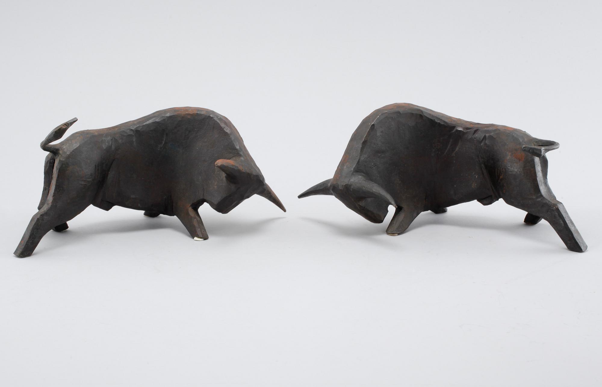 LARS LARSSON, skulpturer, ett par, smide, signerade.