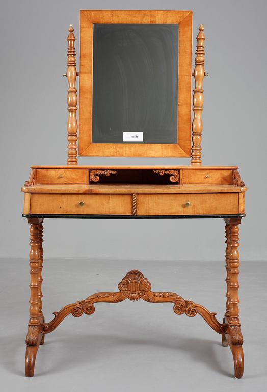 TOILETTEBORD, senempire, JA Hoffman, sign med blyerts á tergo, Härnösand 1800-talets mitt.