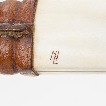 Two Half-horn knives, unidentified craftsmen, one signed NL (LN).