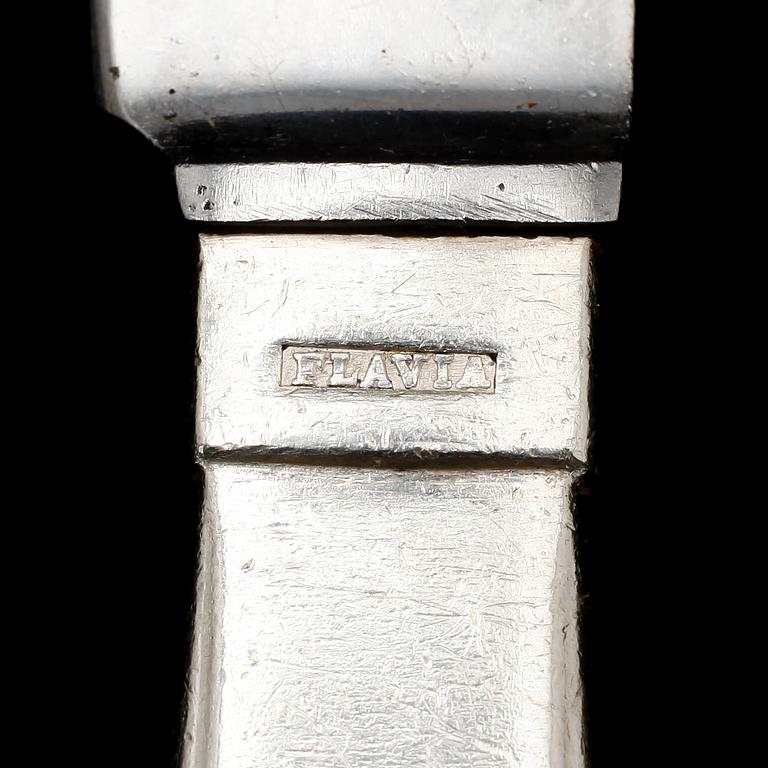 BESTICK,70 del, sterlingsilver, "Flavia 2", Erik Fleming, Stockholm 1955. Tot vikt ca 3932 g.