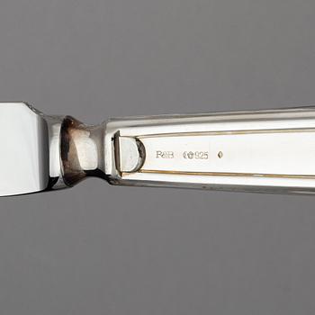A sterling silverware set, model 'Art-Deco', 152 pieces and casket, Flensburg, Germany.