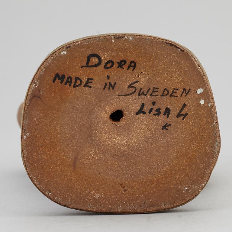 LISA LARSON, figurin, stengods, "Dora", Gustavsberg.