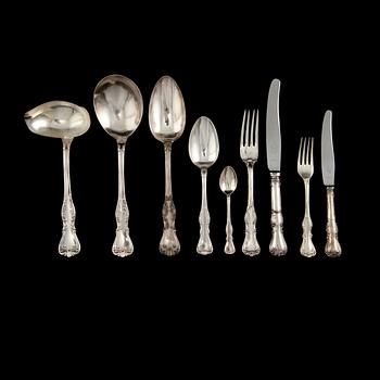 BESTICKSERVIS, 82 delar, silver, C G Hallberg samt GAB, Stockholm, 1900-tal. Vikt ca 3692 g.