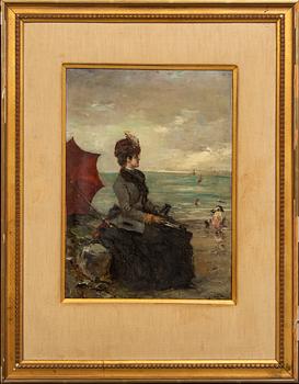 Eduardo León Garrido, a signed oil on board.