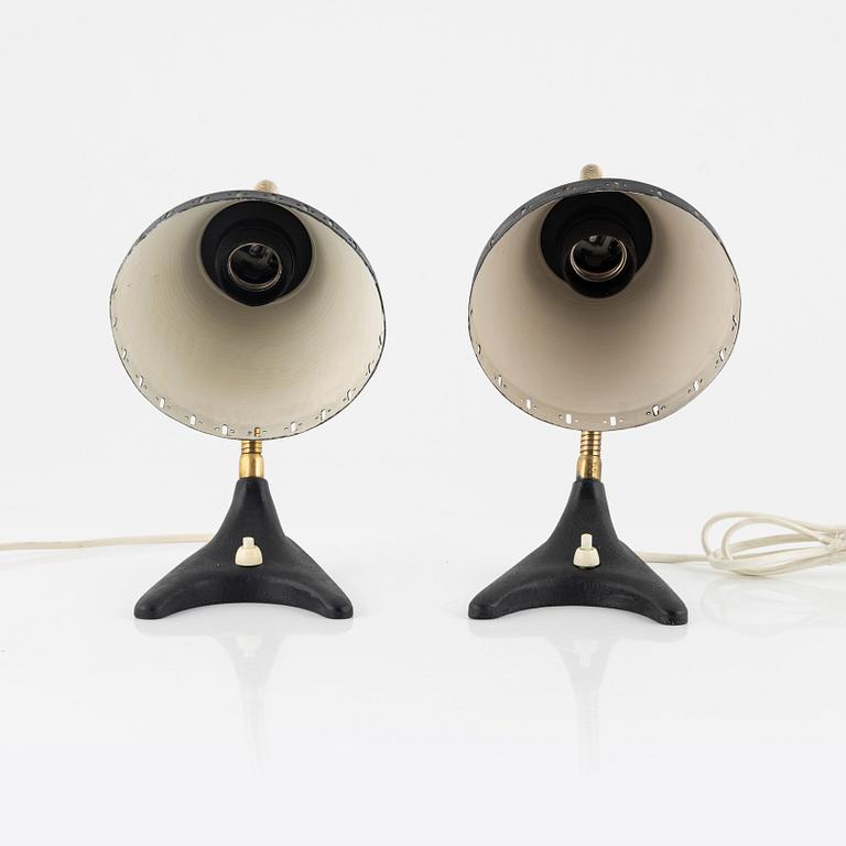 A pair of table lights / wall lights, EWÅ, Värnamo, mid 20th Century.