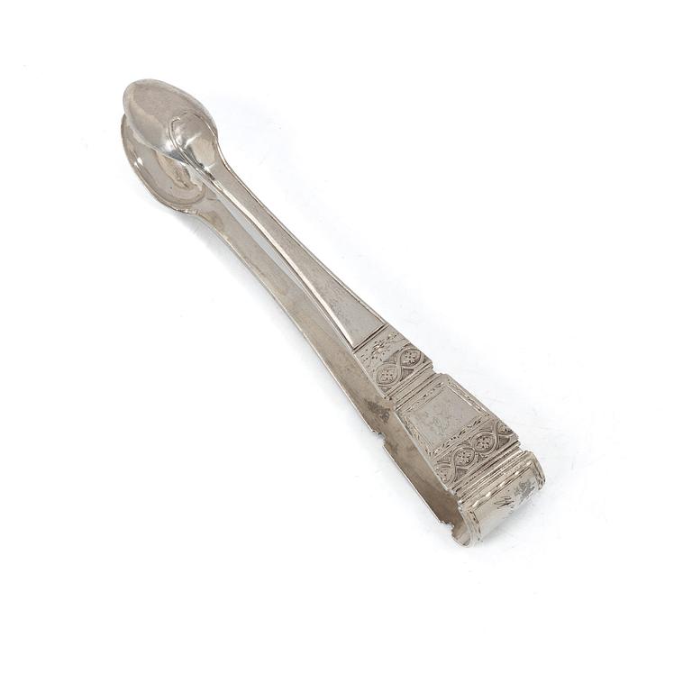 Stefan Westerstråhle, sockertång, silver, Stockholm 1796.