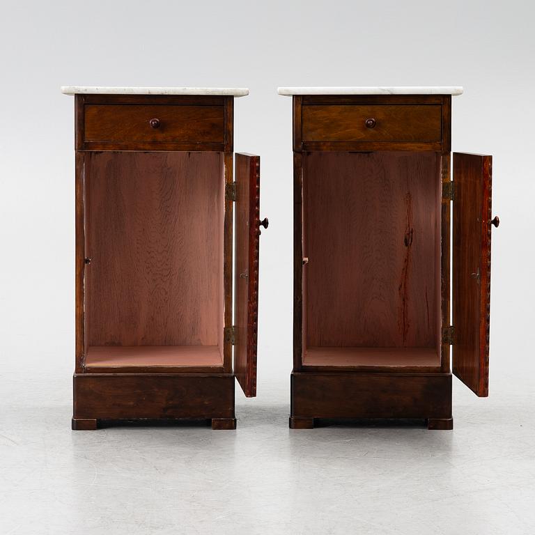 A pair early 20th century bedside tables.