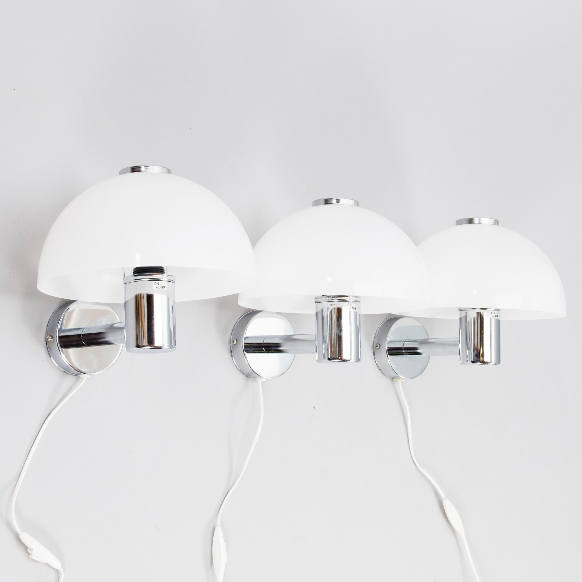 HEIKKI TURUNEN and TIMO SAARNIO, Three "Valio", wall lamps for Orno.