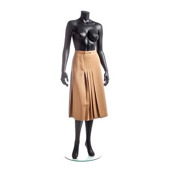 397. CÉLINE, a beige wool skirt.