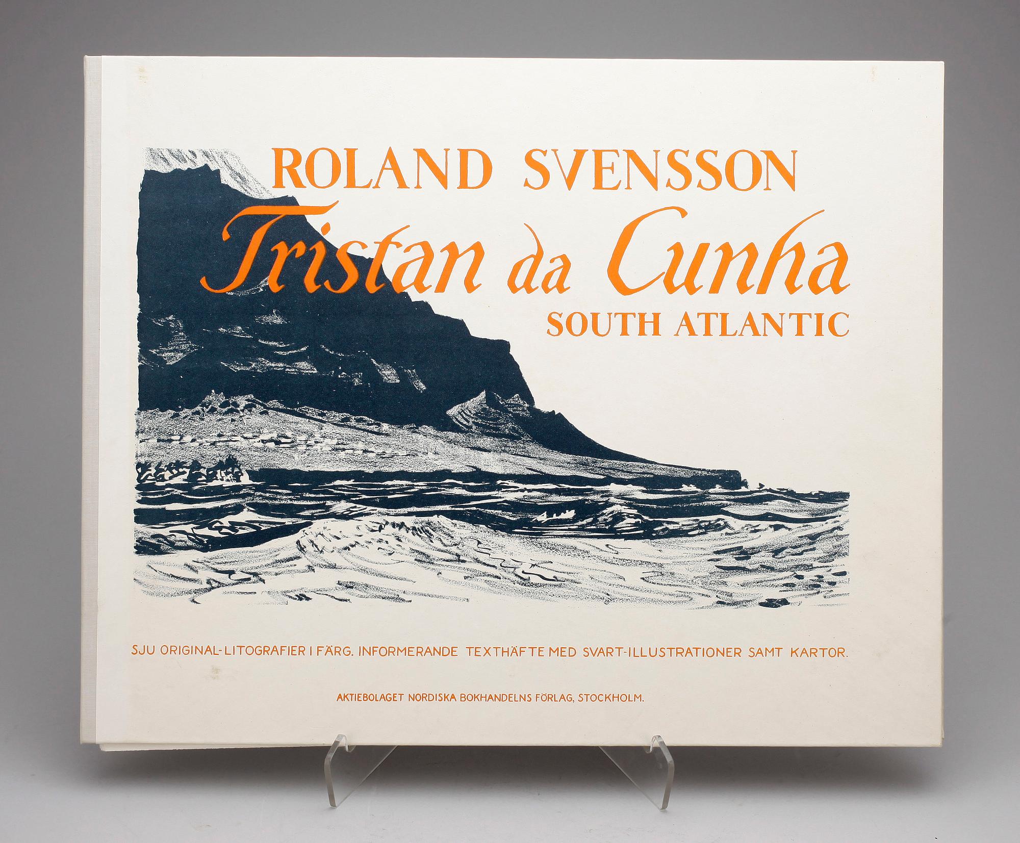 ROLAND SVENSSON, mapp med 7 litografier, "Tristan da Cunha", sign o numr 233/300.