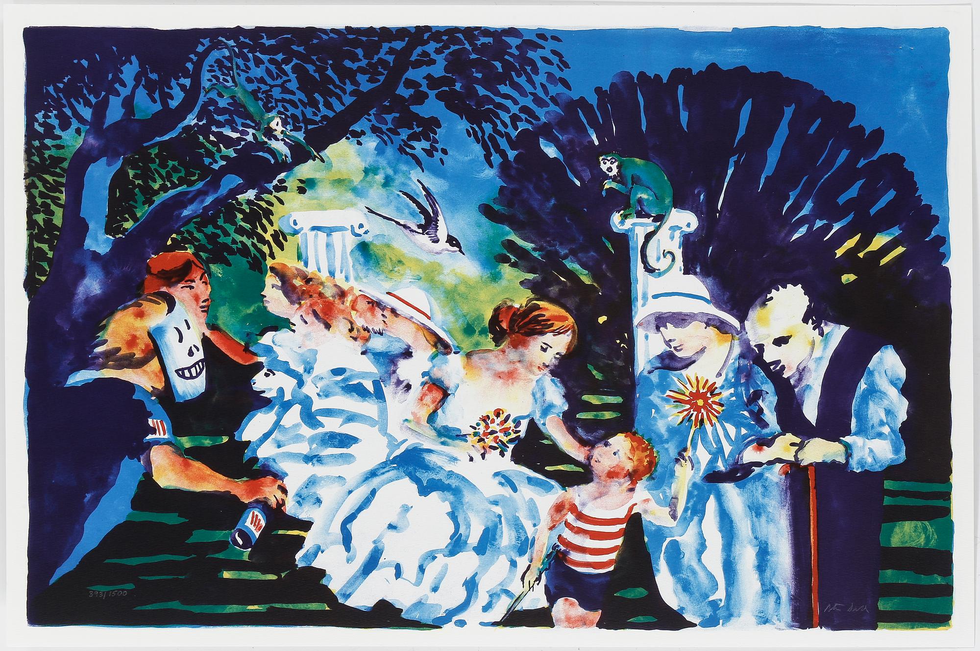 PETER DAHL, färglitografi. Signerad och numrerad 393/1500.