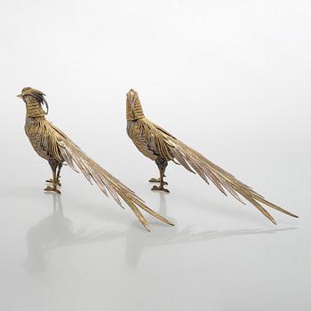 Bordsdekorationer, ett par, silver, Spanien kring 1900-talets mitt.