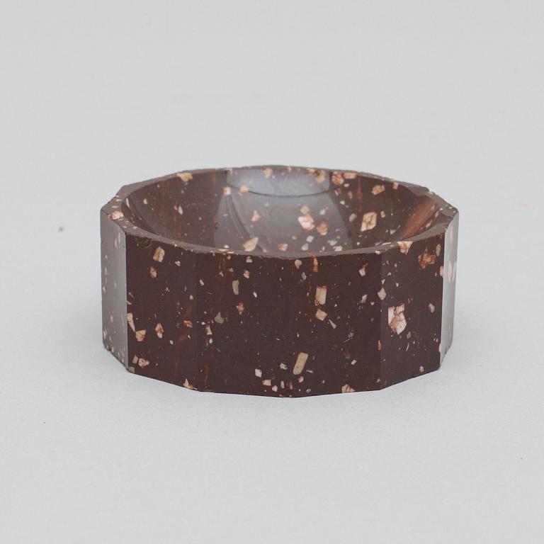 A Swedish early 19th century porphyry salt.