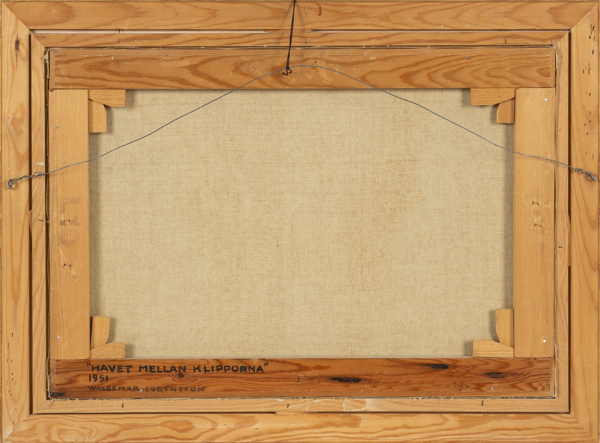 Waldemar Lorentzon, olja på duk, signerad, daterad a tergo 1951.