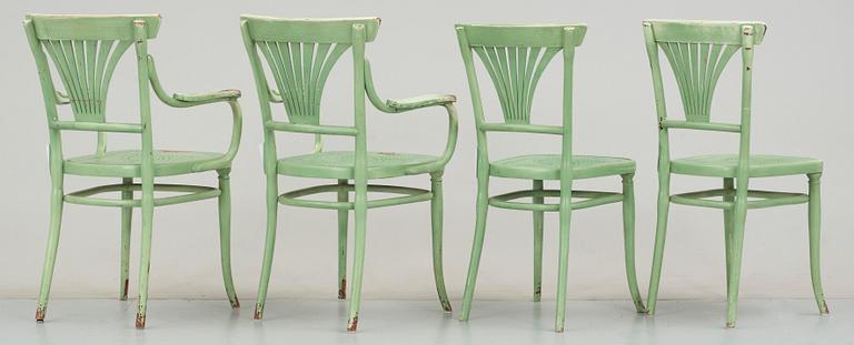 STOLAR, 4 st, Thonet, Wien, Österiket 1900-talets första hälft.