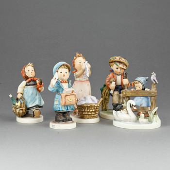 FIGURINER, 5 st, porslin, Goebel, Tyskland, 1900-tal.