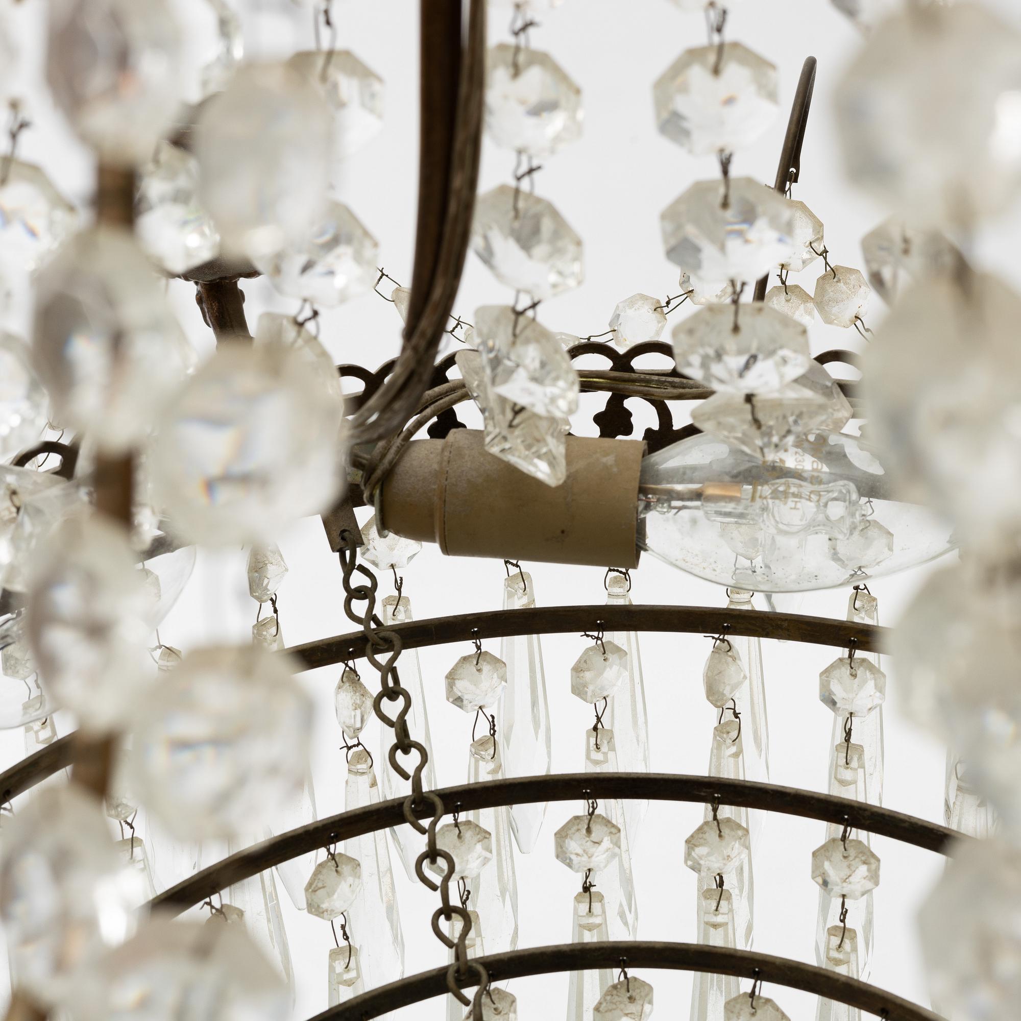 An Empire-style chandelier, circa 1900.