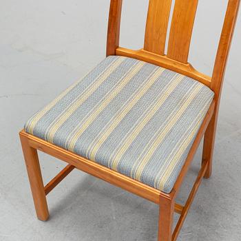 Carl Malmsten, matbord med 12 stolar, "Ambassadör", Åfors möbelfabrik, 1900-talets slut.