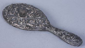 HANDSPEGEL, silver, 1900-tal.