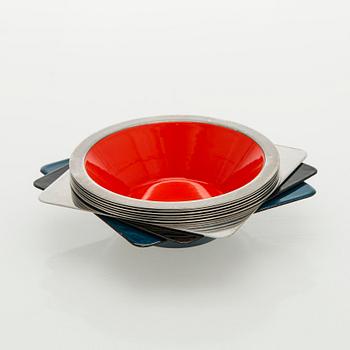 A set of nine mid-20th century metal bowls.