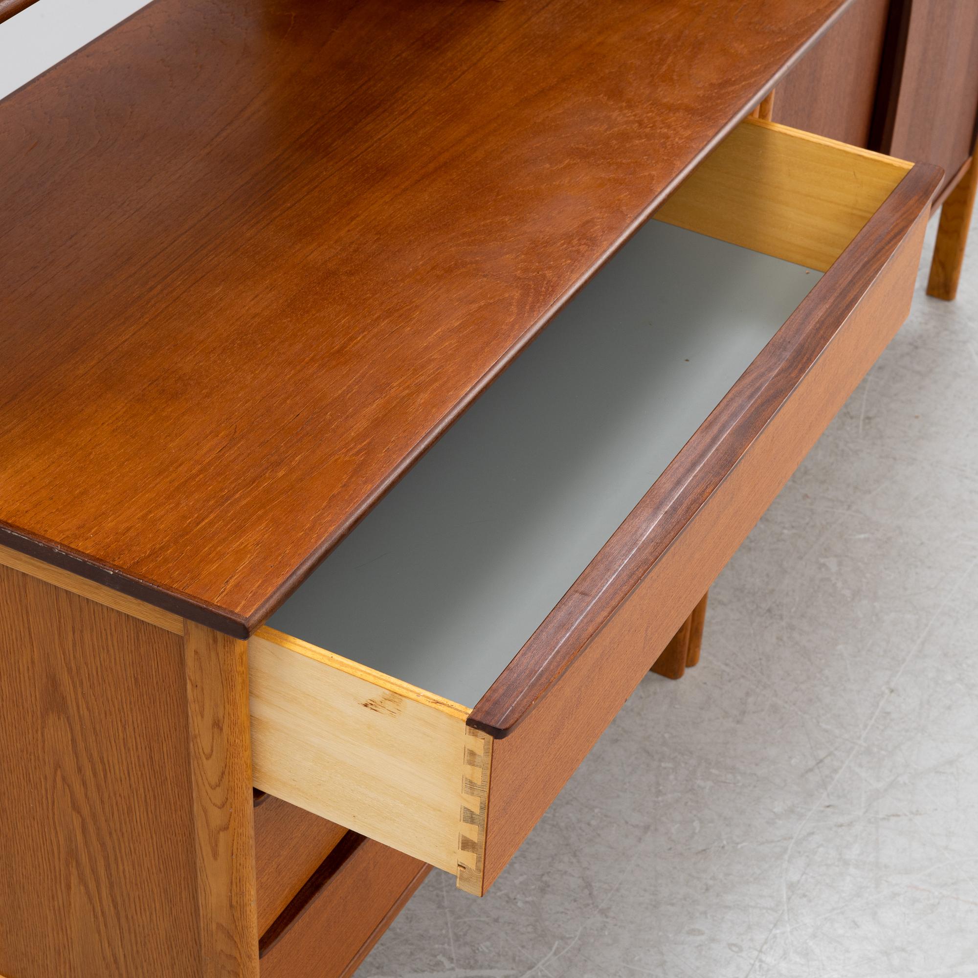 A teak veneered mid Century bookcase.