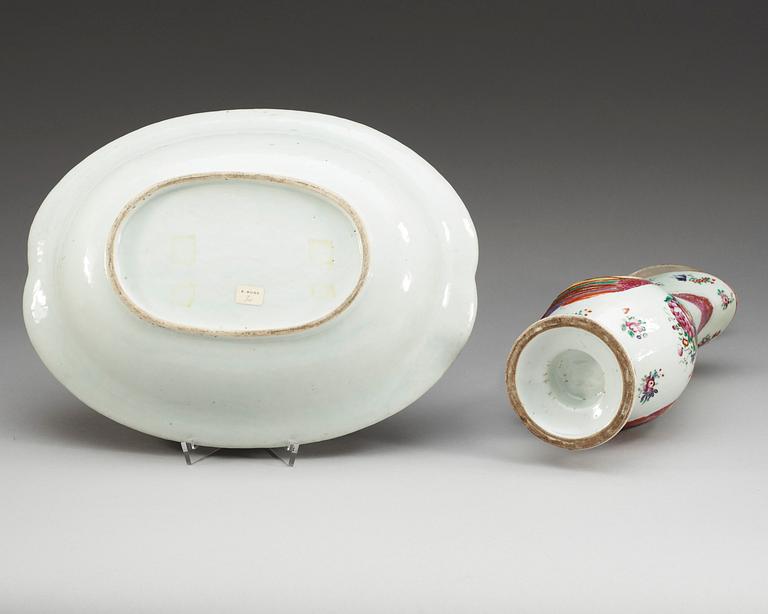 A famille rose ewer and basin, Qing dynasty, Qianlong (1736-95).