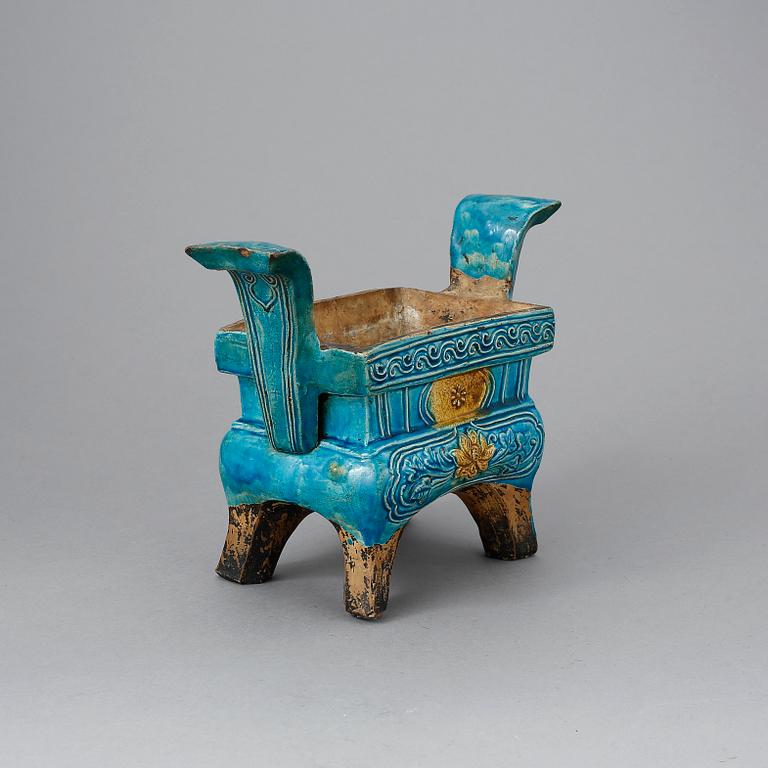 RÖKELSEKAR, lergods, Kina, troligen Mingdynastin.