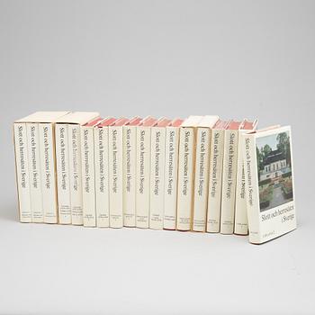 Books, 18 volumes, 'Svenska slott och herresäten', Allhems Förlag, Malmö, 1966-71.