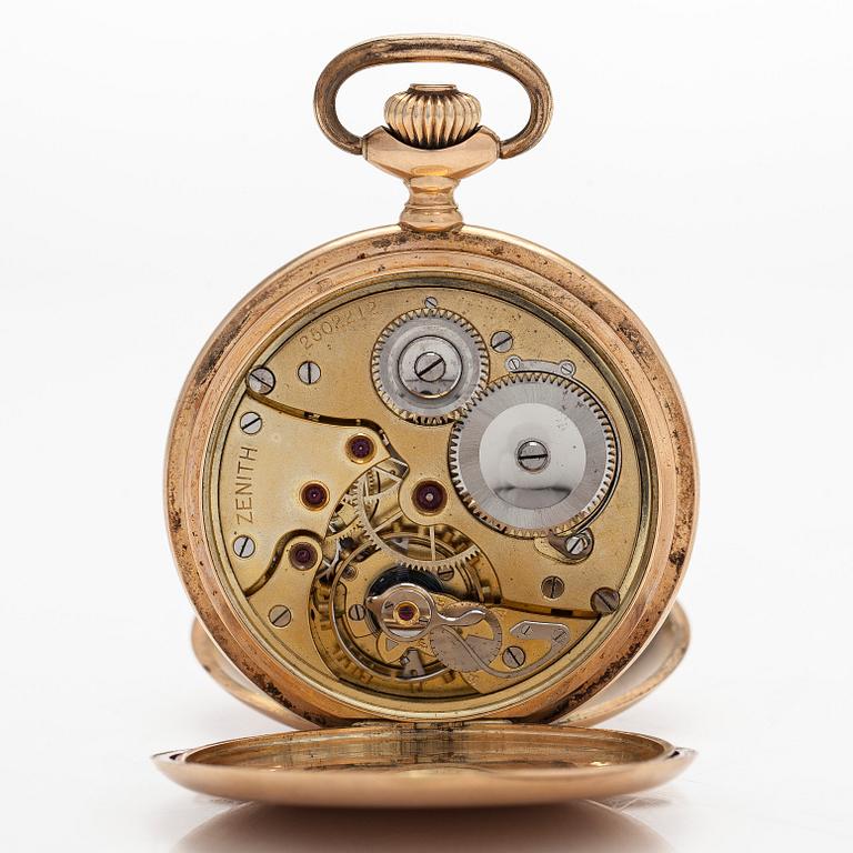 Zenith, pocket watch, hunter, 52 mm.