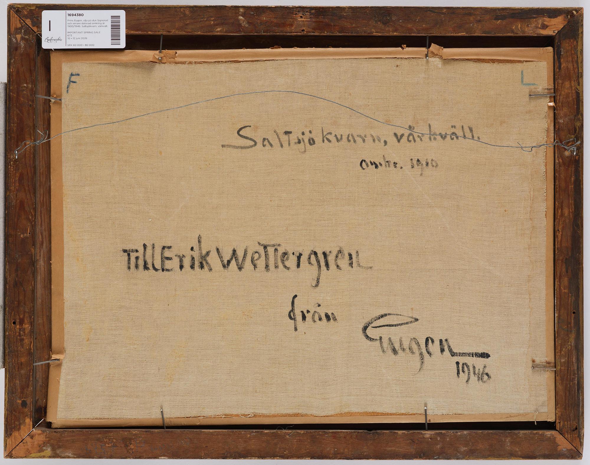 Prins Eugen, "Saltsjökvarn, vårkväll".