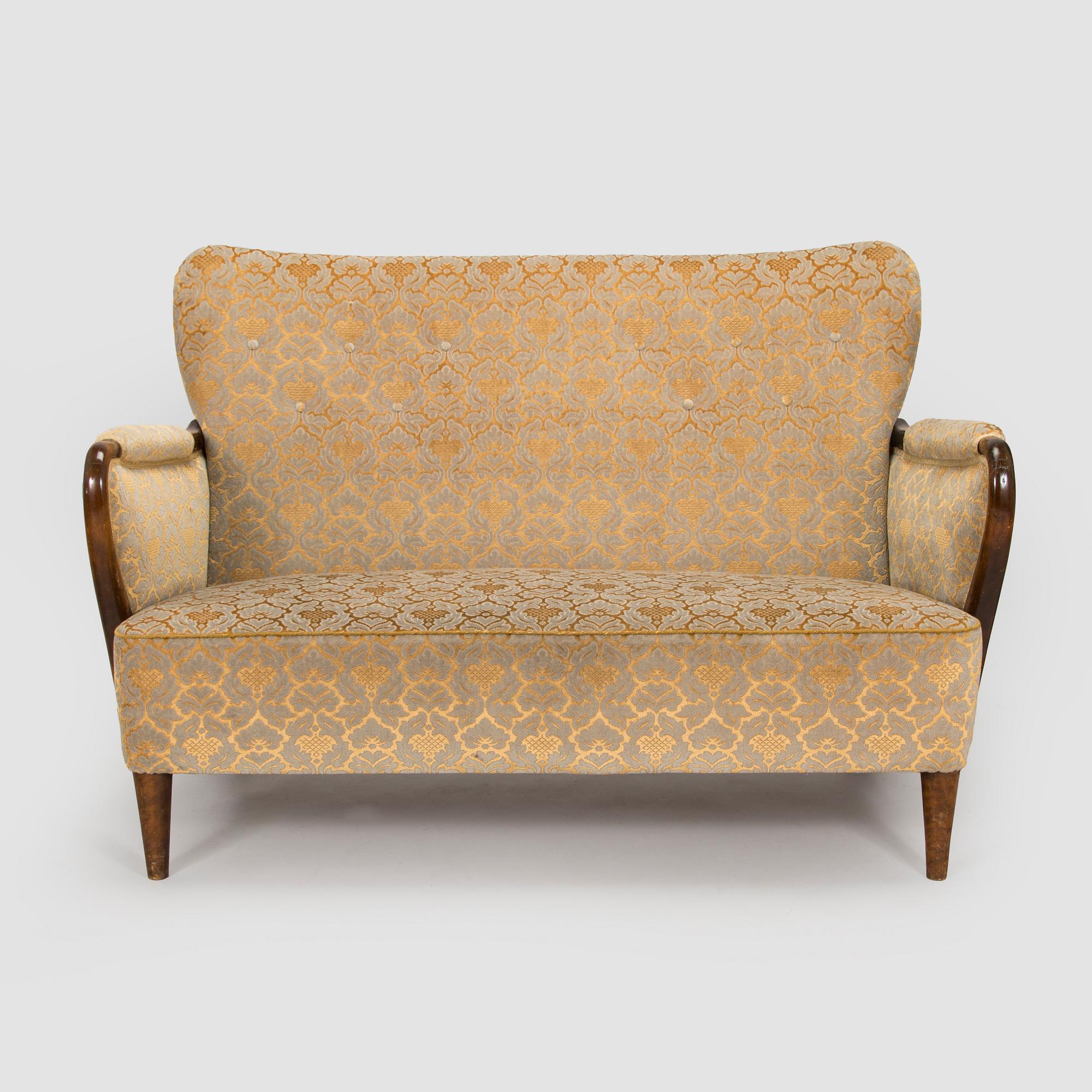 Birger Hahl, soffa samt fåtöljer, ett par, Haimi Oy 1946.