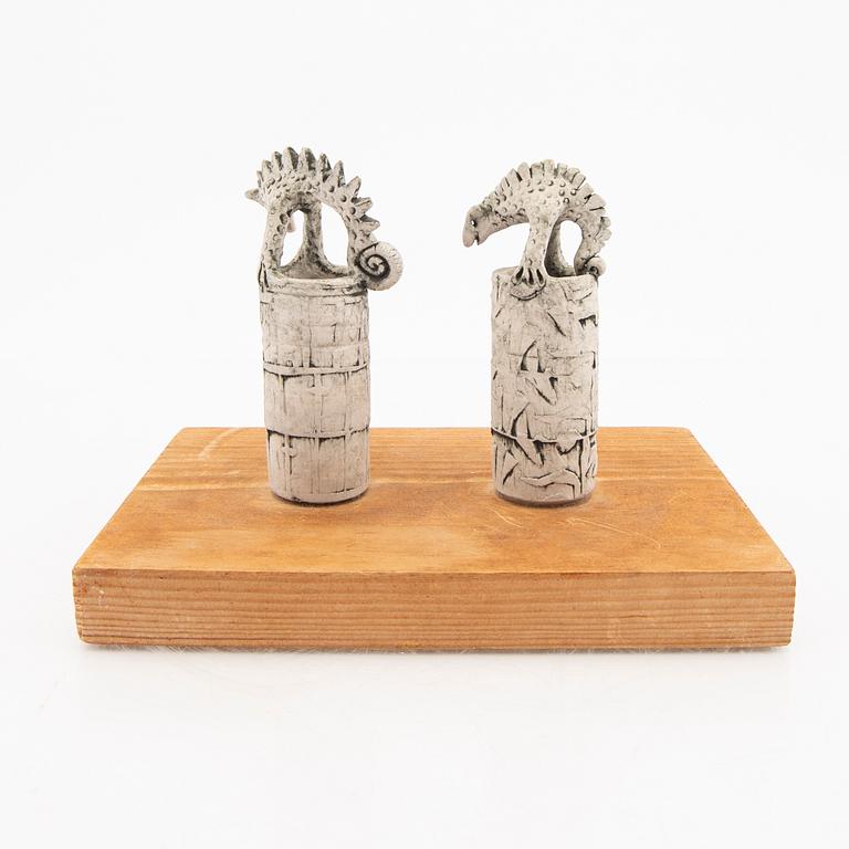 Astrid Anderberg, a ceramic sculpture signed  and dated 77.