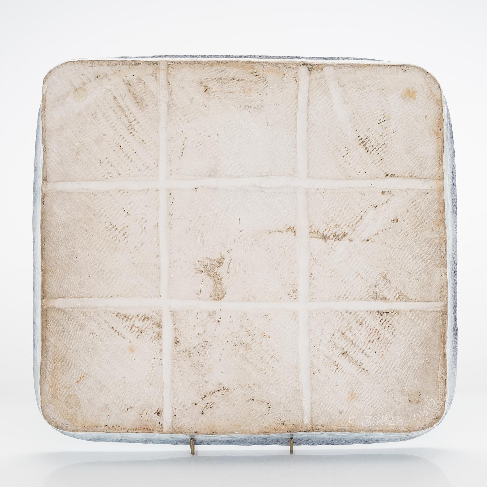 Birger Kaipiainen, dekorationsfat, stengods, signerad Kaipiainen 1942 Arabia.