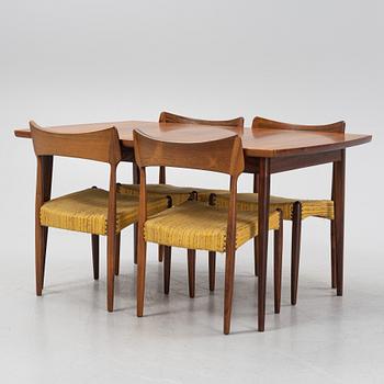 A dining table and four chairs, Bernhard Pedersen & Son, Denmark.
