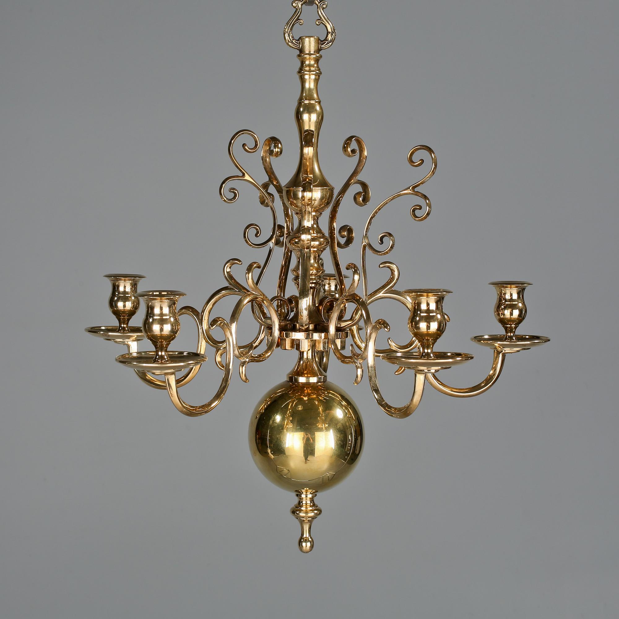 TAKKRONA, barockstil, Skultuna, 1900-talets andra hälft. Höjd ca 46 cm.