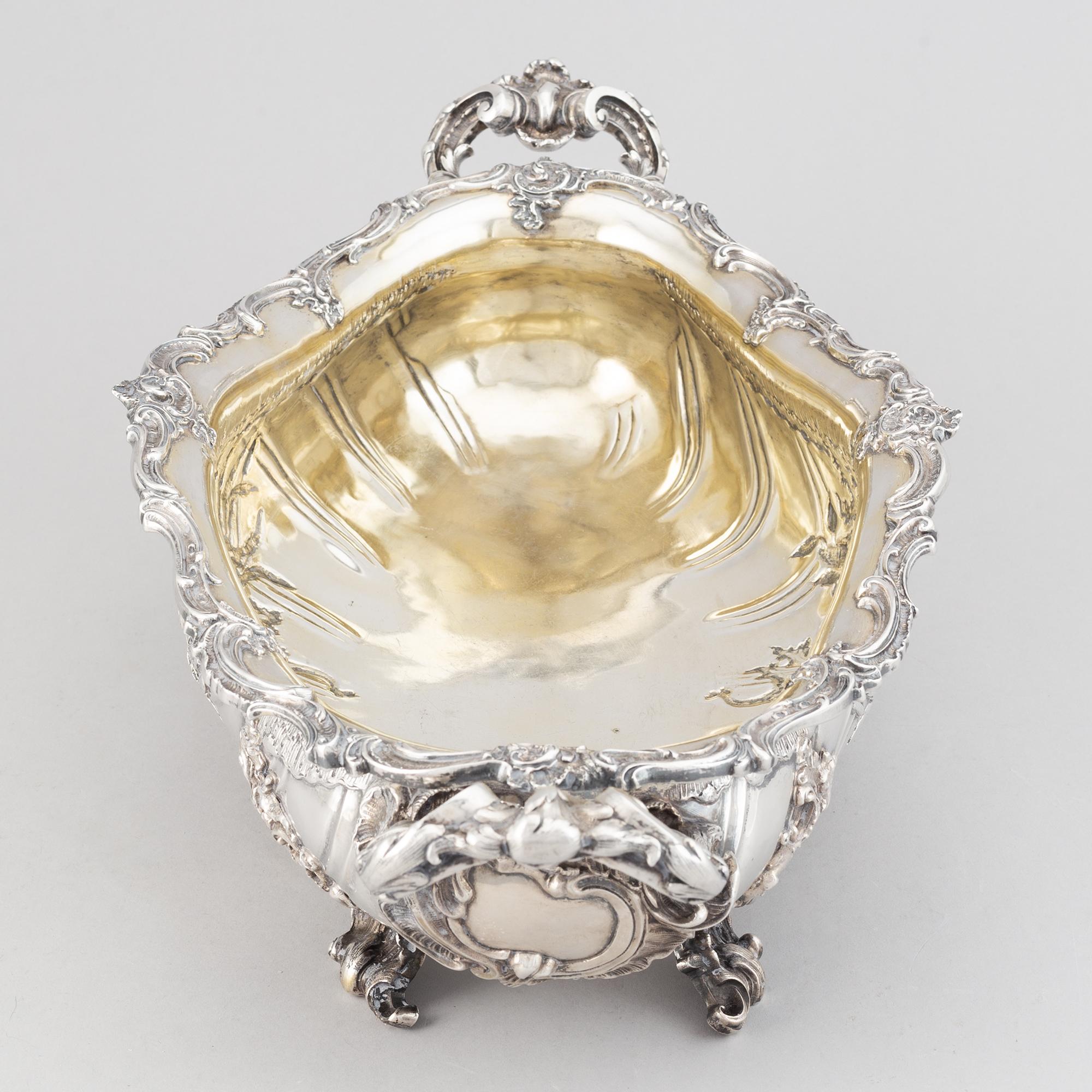 Jardiniere, silver 800/1000, Tyskland efter 1888. Rokoko-stil.